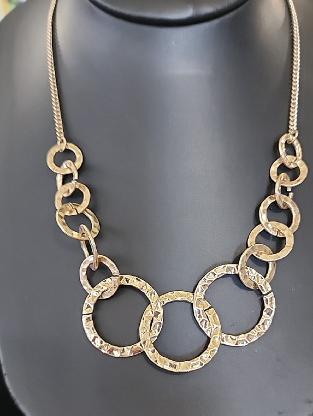 Gold-Tone Interlocking Circle Necklace - Women Jewelry